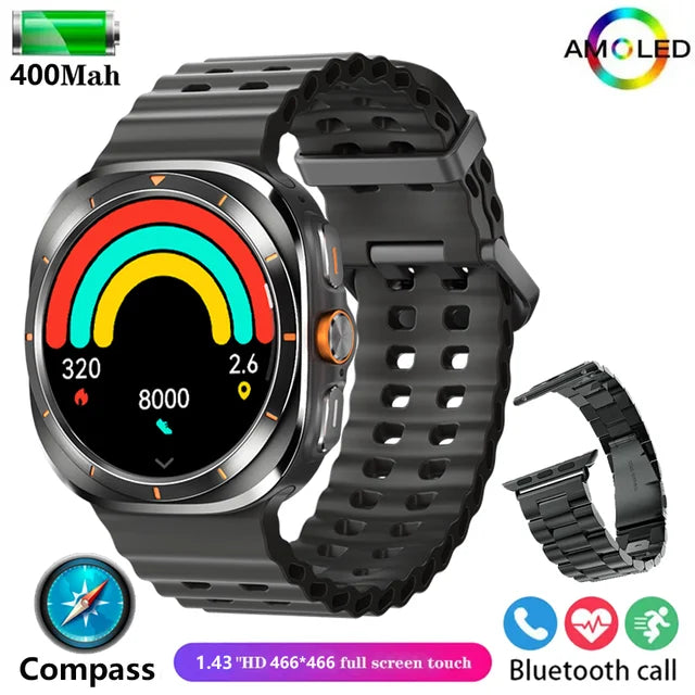 2024 New For Samsung Galaxy Watch 7 Ultra Smart Watch Men women Custom Dial HD AMOLED Voice Call NFC GPS Sport Fitness Watches