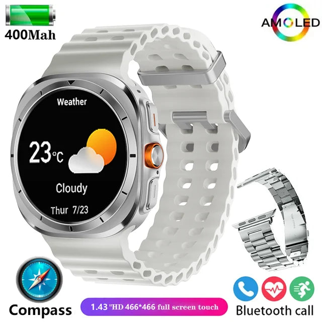 2024 New For Samsung Galaxy Watch 7 Ultra Smart Watch Men women Custom Dial HD AMOLED Voice Call NFC GPS Sport Fitness Watches