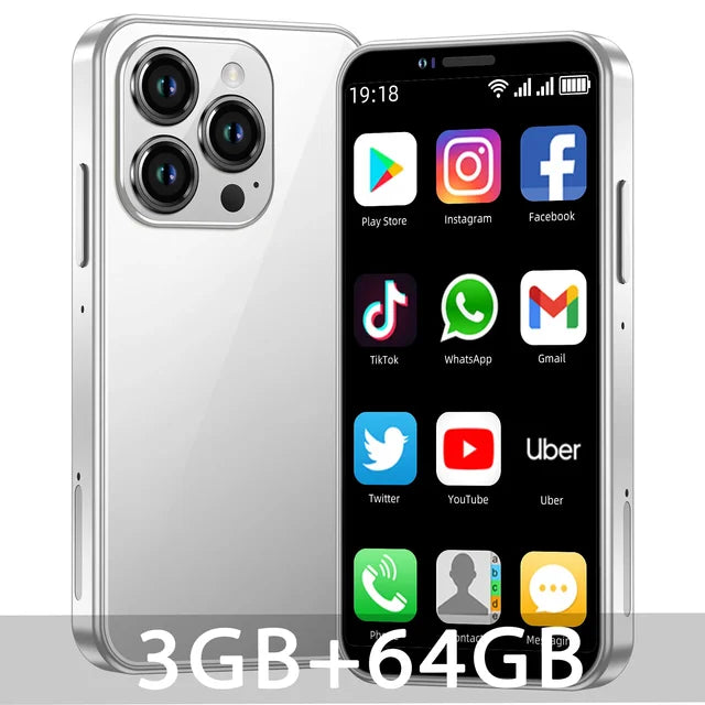 2024 New XS15 PRO 3.5" Small Smartphone Dual SIM 4G WCDMA  Android 8.1 4GB+128GB GPS WIFI Portable Mini Mobile Phone Low Price