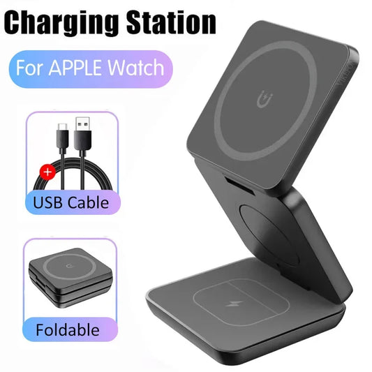 30W 3 in 1 Foldable Magnetic Wireless Charger Stand Macsafe for iPhone 15 14 13 Apple Watch 8 7 6 Airpods Fast Charging Station