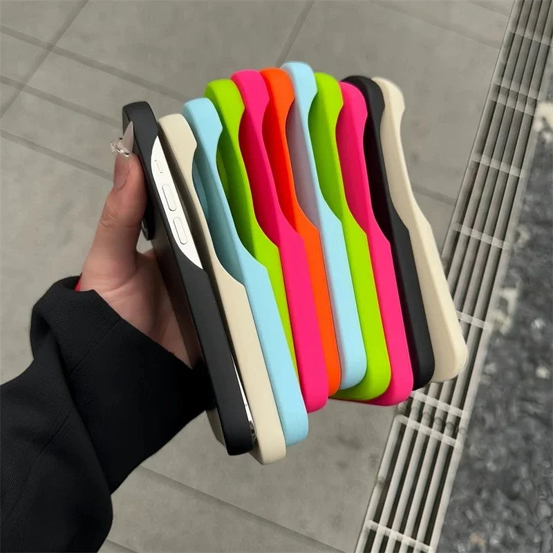 Luxury Soft Ultra Thin Candy Matte Phone Case For iPhone 16 11 12 13 14 15 Pro Max 16 Plus Silicone Shockproof Bumper Back Cover