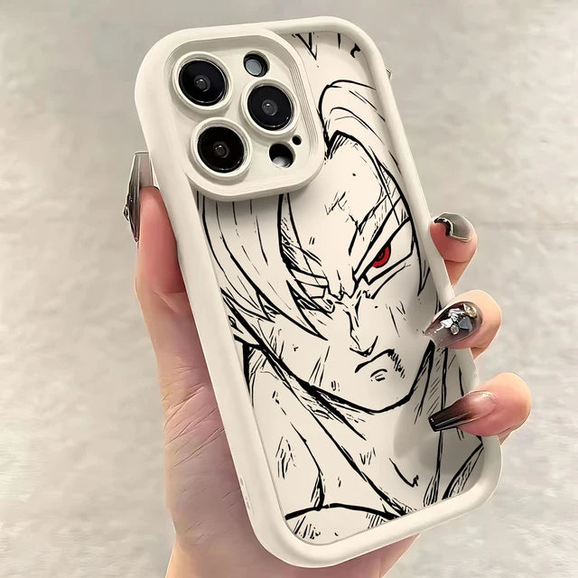 Phone Case for IPhone Comics D-Dragon Ball Saiyan 16 15 14 13 12 11 Pro Max Mini XR XS X 7 8 Plus Soft TPU Back Cover